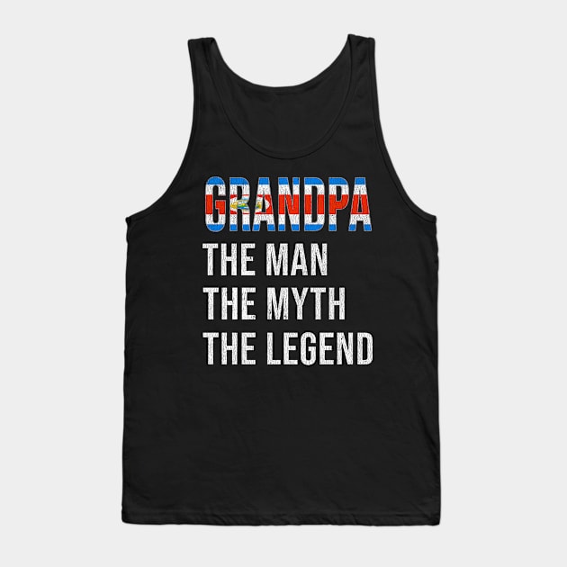 Grand Father Costa Rican Grandpa The Man The Myth The Legend - Gift for Costa Rican Dad With Roots From  Costa Rica Tank Top by Country Flags